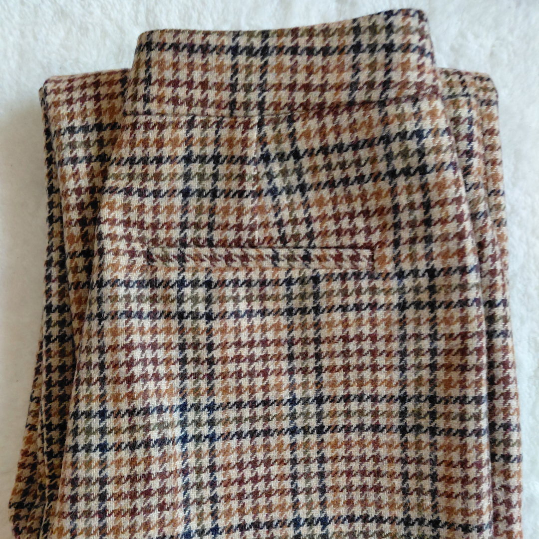 martin crop houndstooth details pockets